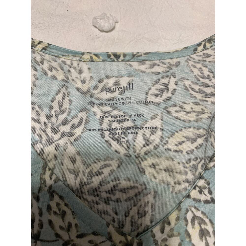 purejill Soft V neck T shirt Dress Pima Cotton Medium Petite Casual Cottage - Picture 6 of 10